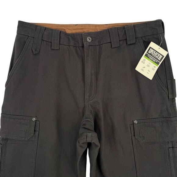 NWT Duluth Trading Co Men's Fire Hose Fleece-Lined Canvas Cargo Pants Gray 36x30 - Picture 5 of 16